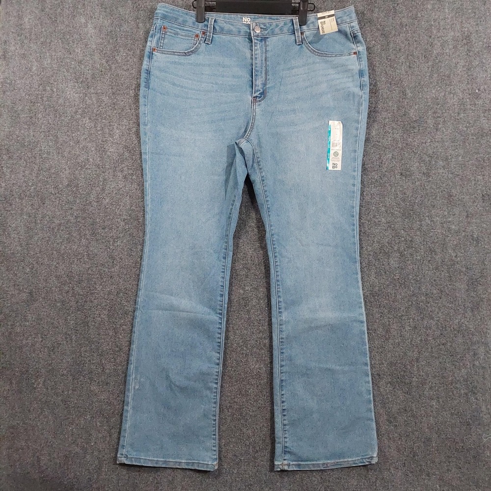 No Boundaries Mid Rise Bootcut Jeans Womens 20 Light Wash Stretch Denim 40x32